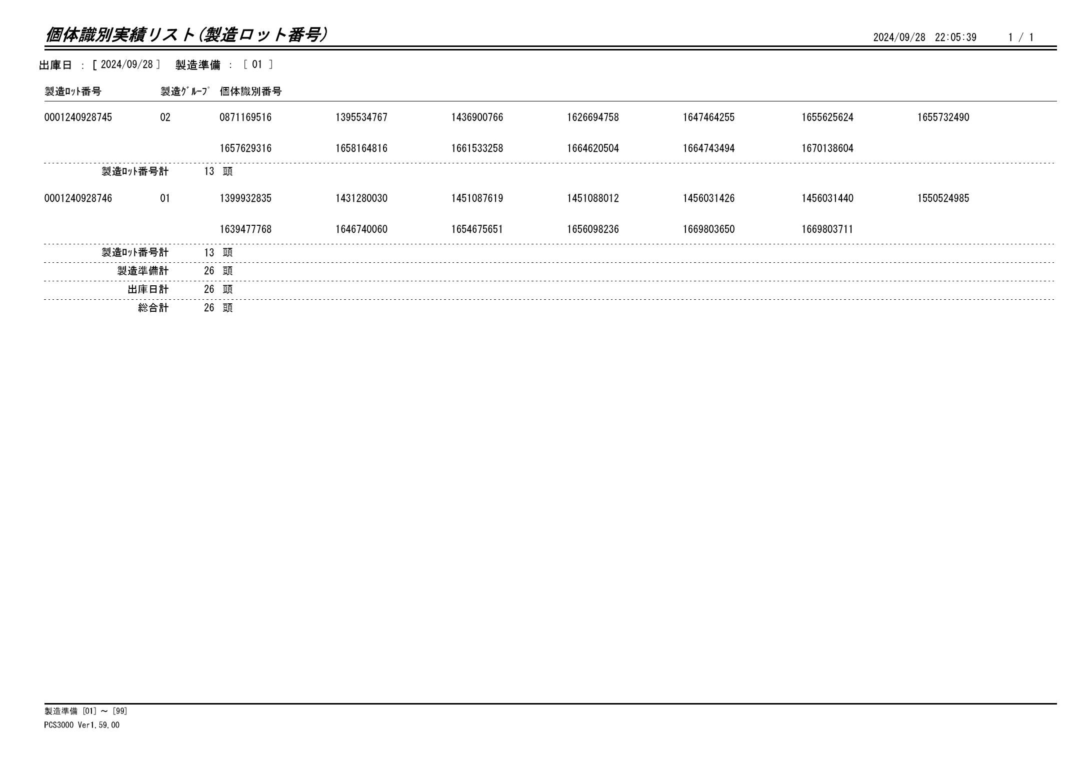 20240929 個体識別実績リスト（製造ロット番号）画像