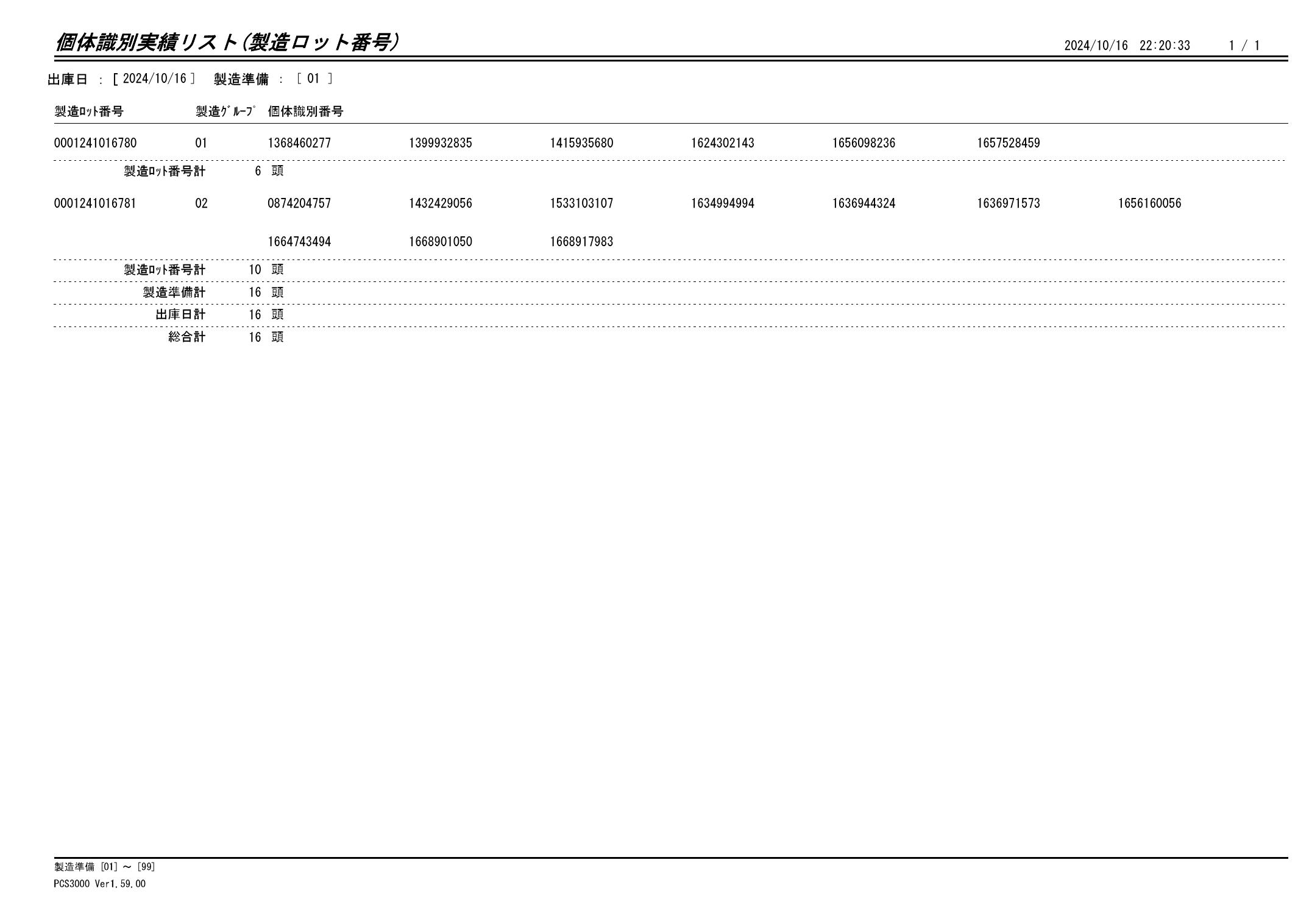 20241017 個体識別実績リスト（製造ロット番号）画像