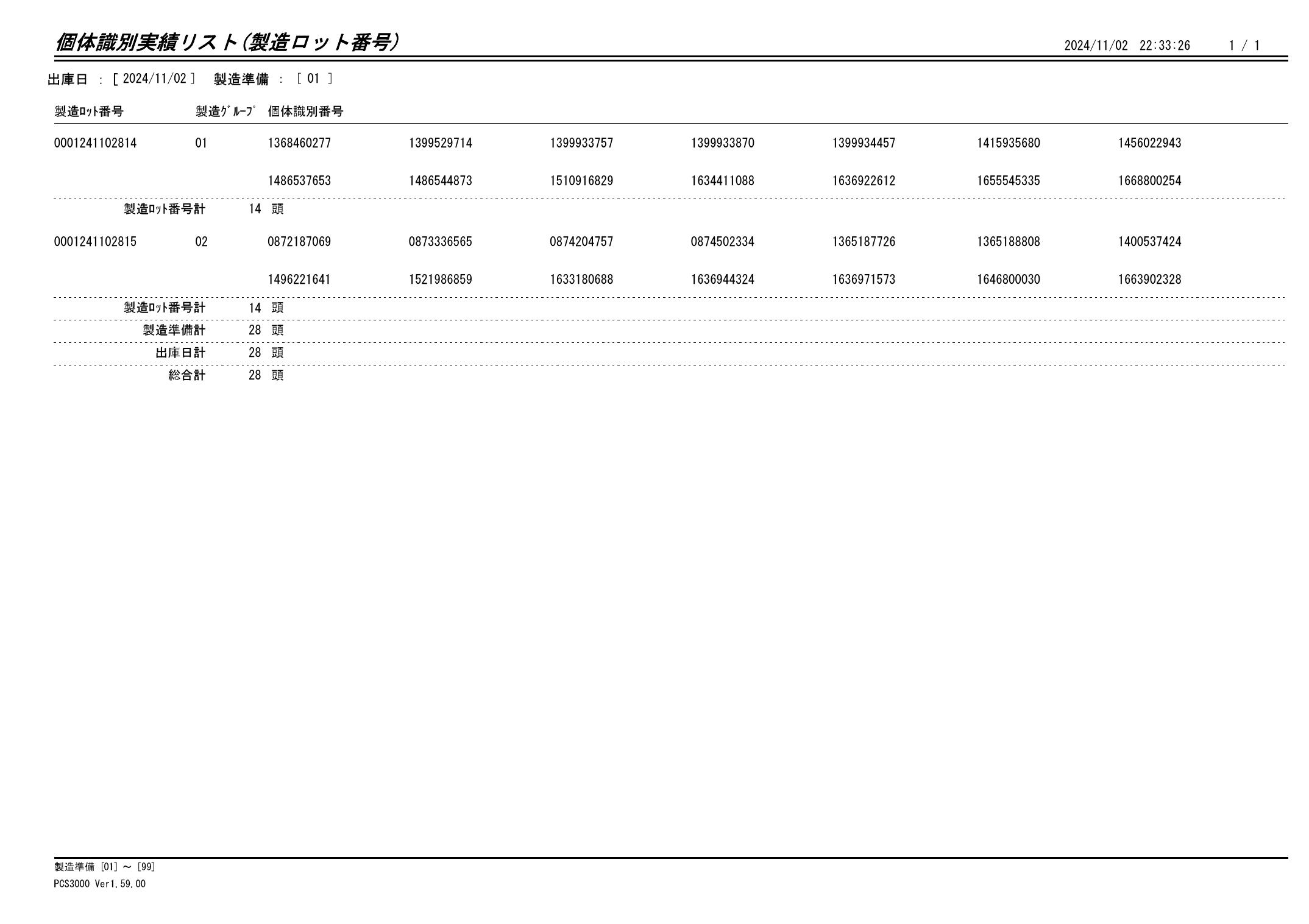 20241103 個体識別実績リスト（製造ロット番号）画像